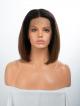 12" CUSTOMIZED COLOR SILKY STRAIGHT 360 LACE WIG