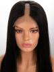 18" 100% Natural Black Yaki Straight Human Hair Full Lace U-Part Wig