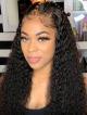 10" - 24" Available Type 3 Hair Natural Curly Human Hair Wig with 6" Deep Parting Lace Front Cap
