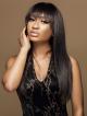 Choppy Bangs Straight Human Hair Full Lace Wig In Stock and Custom Both Available
