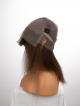 12" 130% Medium Dark Brown Yaki Straight Human Hair Full Lace Wig With Fake Scalp