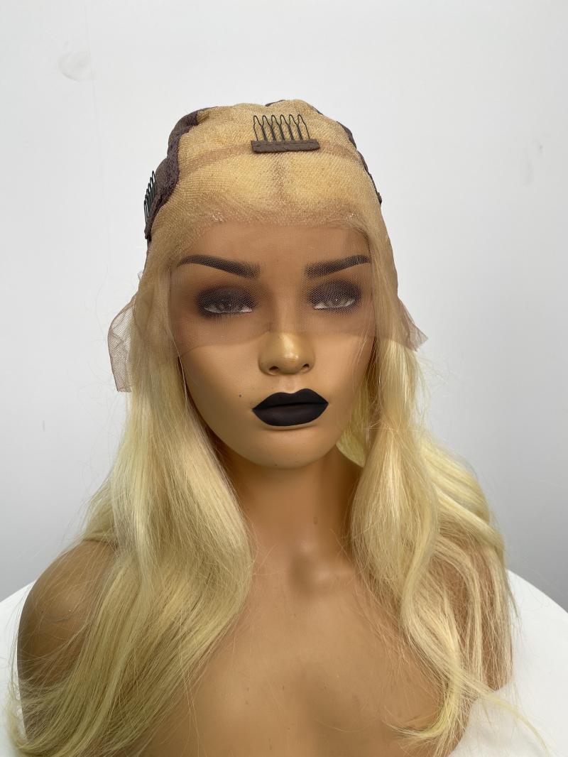 22 inch straight blonde full lace wig - Custom Color Wigs - EvaWigs