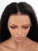 20" 180% Natural Black Deep Curly HD Lace Virgin Human Hair 6” Lace Front Wig