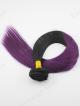 Ombre Purple Silky Straight Virgin Human Hair Clip in Hair Extension