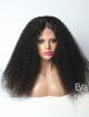 24” Natural Black Curly Long Big Hair Full Lace Human Hair Wig
