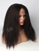 Kinky Straight 100% Brazilian Virgin Hair Lace Front Wig