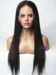 16"-24" STOCKED CUSTOM LENGTH AND DENSITY PRE-PLUCKED HAIRLINE STRAIGHT GLUELESS FULL LACE HUMAN HAIR WIG