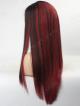 Custom EvaWigs Full Lace Human Hair Wig Burgundy Color Available
