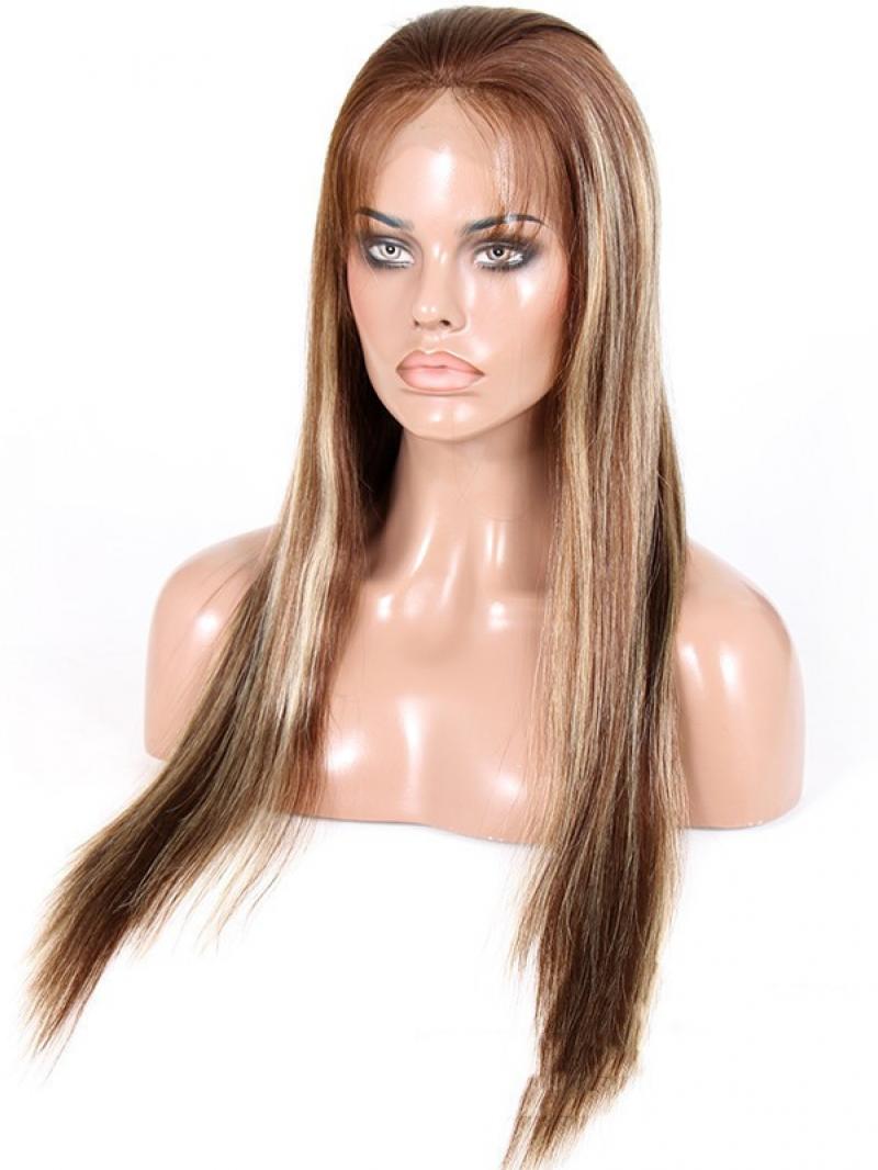 STRAIGHT CUSTOM COLOR STYLE 360 LACE CAP HUMAN HAIR WIG