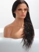 Long Loose Wavy 4" Parting High Quality Soft Human Hair Lace Front Wig
