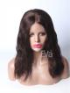 Darkest Brown 16" Center Parted Lob Virgin Human Hair Lace Front Wig 