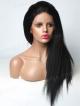 Long Kinky Straight 360 Lace Cap Human Hair Wig