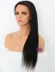 20" NATURAL BLACK 150% DENSITY SILKY STRAIGHT HD FULL LACE WIG WITH FAKE SCALP