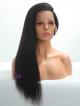 6" Deep Parting Korean Lace Front Human Hair Natual Kinky Straight Wig