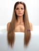 Natural Pre-plucked Ready to Wear #3 T #6 Silky Long Straight Full Lace Human Hair Wig