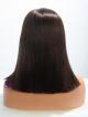 14" Darkest Brown Straight Bob Cut with Bangs Full Lace Wig