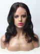  16" off black silky layered Straight Full Lace Human Hair Wig