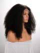 20" 130% Off Black Natural Coily Human Hair Full Lace Wig With Large Size