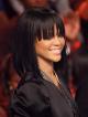Rihanna Inspired Silky Straight Custom Full Lace Human Hair Bob Wig with Bangs
