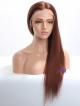 16" - 26" Available #33 - Dark Auburn Long Straight Human Hair Wig More Colors Available