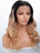 20" CUSTOMIZED COLOR WAVY 4" LACE FRONT WIG