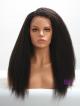 4" Hair Part Line Lace Front Human Hair Kinky Straight Wig - LF-C-991