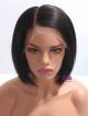 10" 130% OFF BLACK SILKY STRAIGHT HD FULL LACE WIG WITH 5*5 SILK TOP IN CUSTOMIZED SIZE