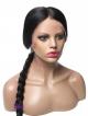 18" JET BLACK 150% DENSITY SILKY STRAIGHT FULL LACE WIG WITH 5*5 SILK TOP IN PETITE SIZE