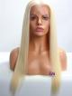 20" Straight #613 Blonde Human Hair Full Lace Wig