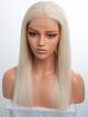 CUSTOMIZED CAPSIZE 16" PALE BLONDE SILKY STRAIGHT FULL LACE WIG WITH 4.5*4.5 SILK TOP