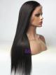 22" 150% DARKEST BROWN SILKY STRAIGHT FULL LACE WIG WITH FAKE SCALP