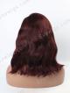 Gorgeous Wavy Burgundy Full Lace Human Hair Bob Wig - ces981