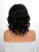 10" 150% Natural Black Wavy Human Hair HD 6" Lace Front Wig With Petite Size