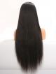 26" 150% Natural Black Silky Straight Human Hair Full Lace Wig