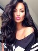 Stock 10"-22" Available 3" Parting Big Wave Long Human Hair Lace Front Wig