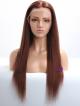 16" - 26" Available #33 - Dark Auburn Long Straight Human Hair Wig More Colors Available