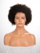 10" 150% Darkest Brown Afro Curly Human Hair HD Full Lace Wig WIth Petite Size