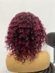 CUSTOM COLOR 13"*4" LACE FRONT HUMAN HAIR CURLY WIG
