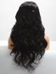 22" Black Long Wavy 4" Lace Front Wig 100% Human Hair 13"*4" Lace Frontal Long Wig